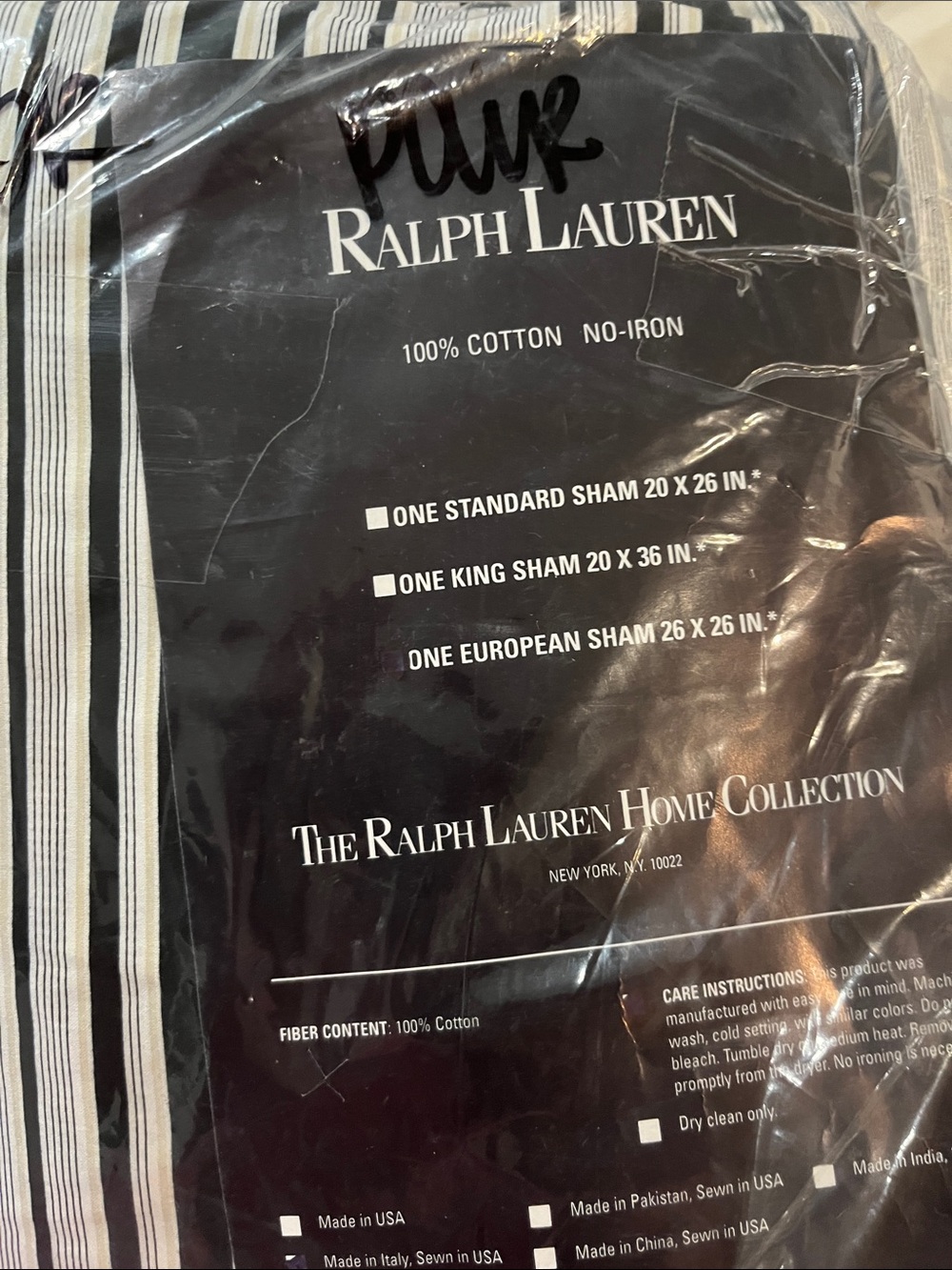 Vintage Ralph Lauren Home Collection — 2 King Shams,100% COTTON